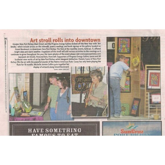 Blue Matted Abstract Art Print Hard Time Artist Signed - Picture 6 of 8